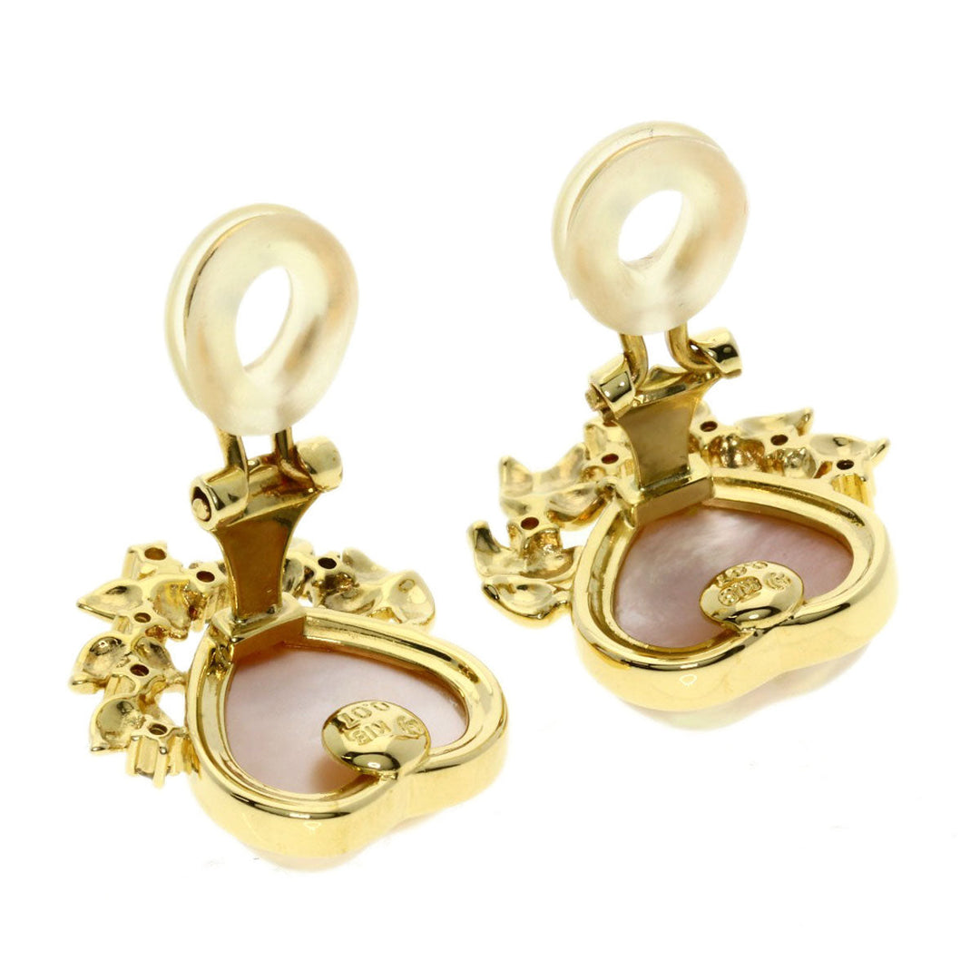 TASAKI Earring 18K Yellow Gold gold Mabe Pearl Heart Women Used Authentic