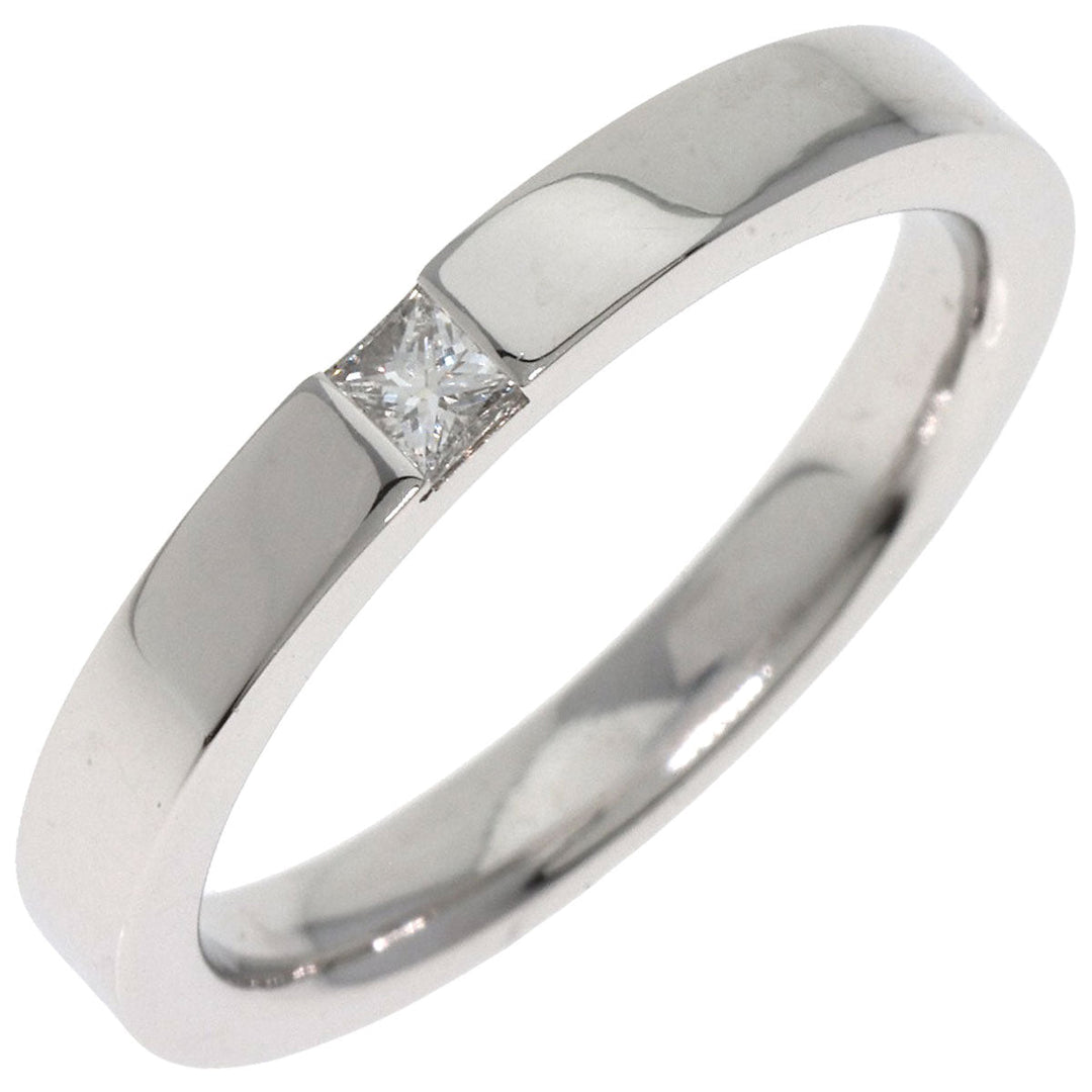 HARRY WINSTON Ring PT950 Silver Princess Cut Diamond Women Used Authentic