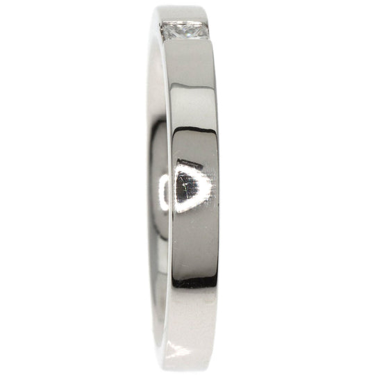 HARRY WINSTON Ring PT950 Silver Princess Cut Diamond Women Used Authentic