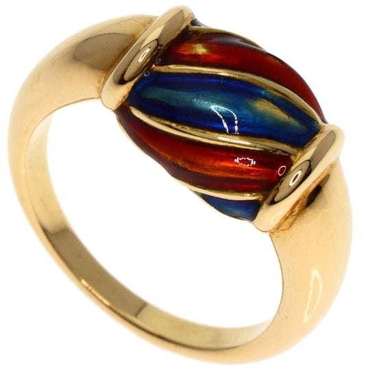 GUCCI Ring 18K Yellow Gold gold enamel Women Used Authentic