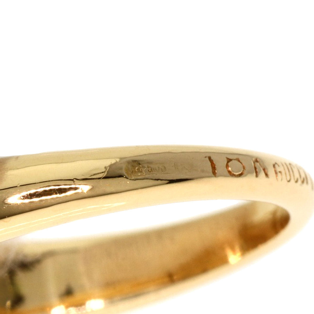 GUCCI Ring 18K Yellow Gold gold enamel Women Used Authentic