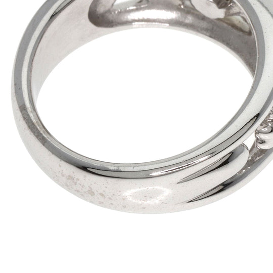 MIKIMOTO Ring K18WG Silver Pearl Women Used Authentic