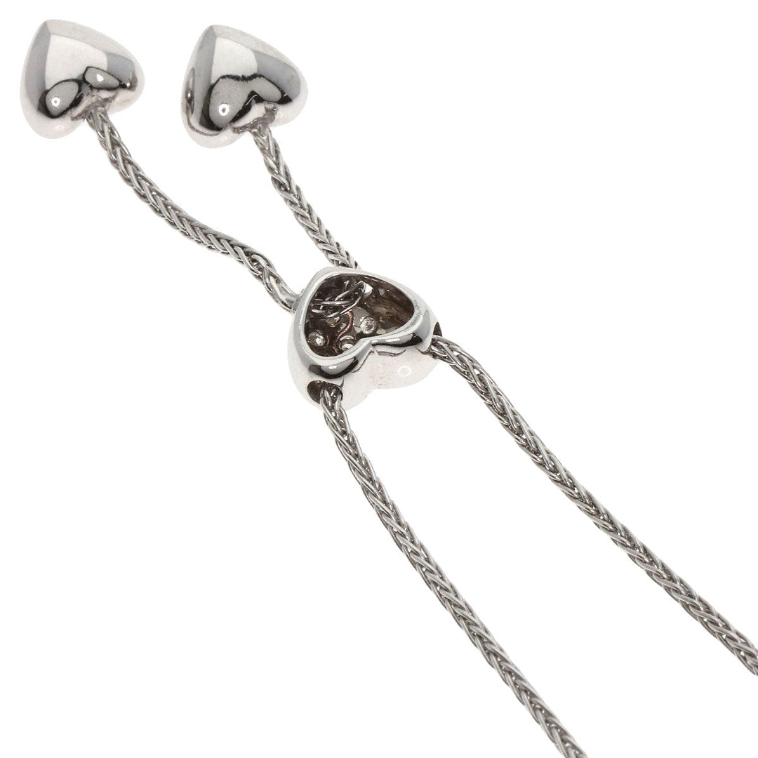 Damiani Necklace K18WG Silver Heart pav diamond Women Used Authentic