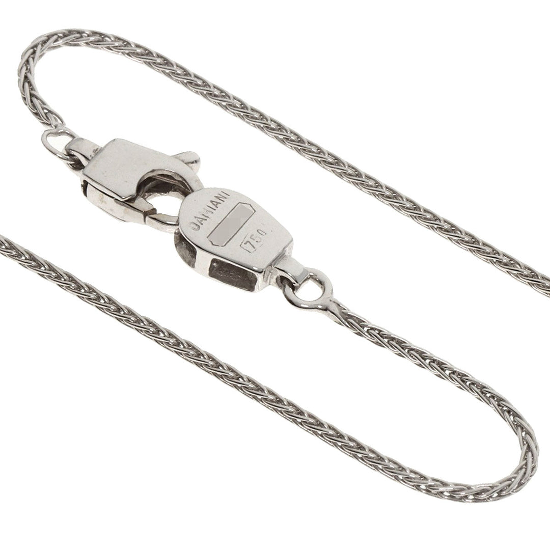 Damiani Necklace K18WG Silver Heart pav diamond Women Used Authentic