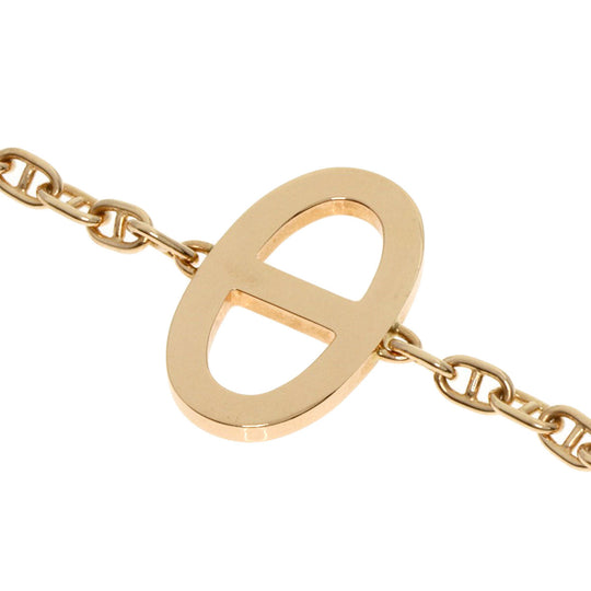 HERMES bracelet 18K Pink Gold gold Chene Dunkle Farandole Diamond Women Used Authentic