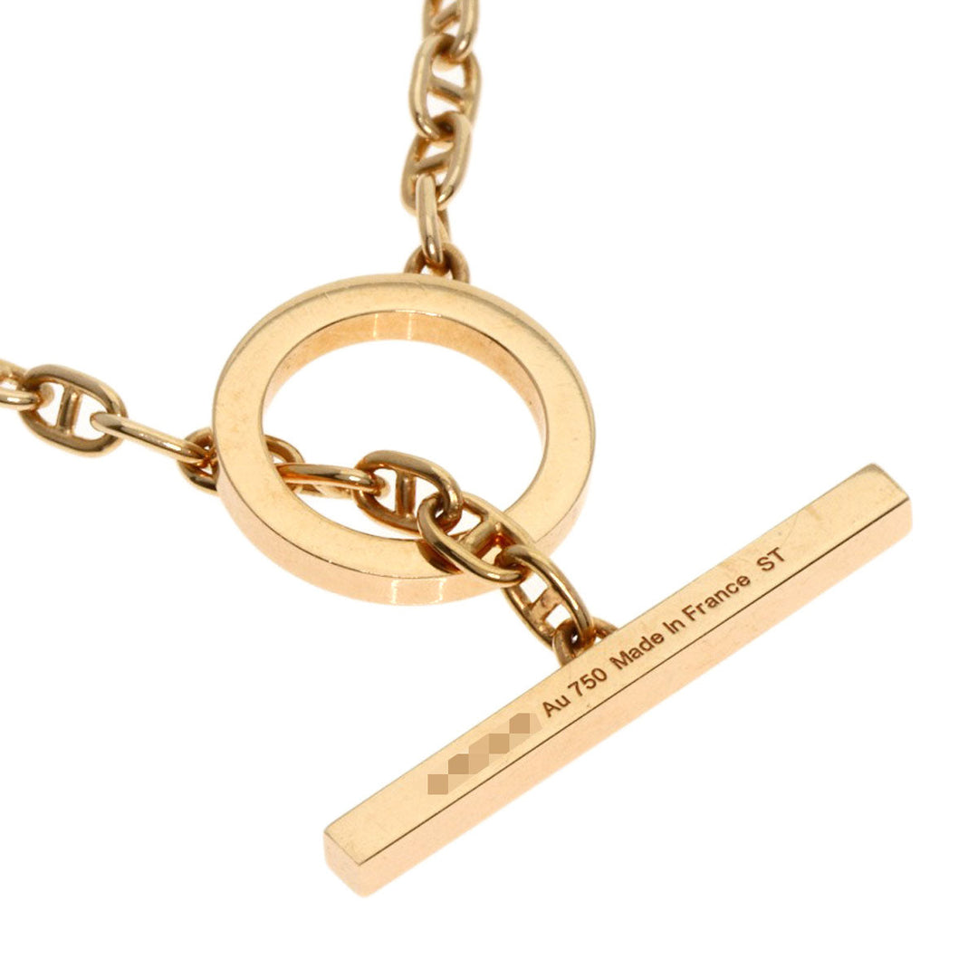 HERMES bracelet 18K Pink Gold gold Chene Dunkle Farandole Diamond Women Used Authentic