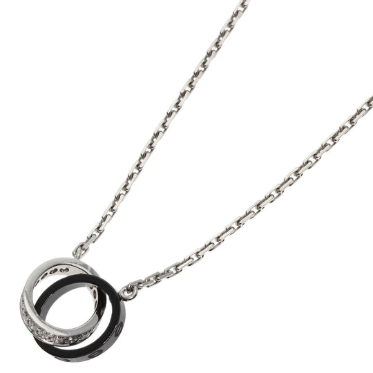 CARTIER Necklace K18WG Silver Baby love diamond