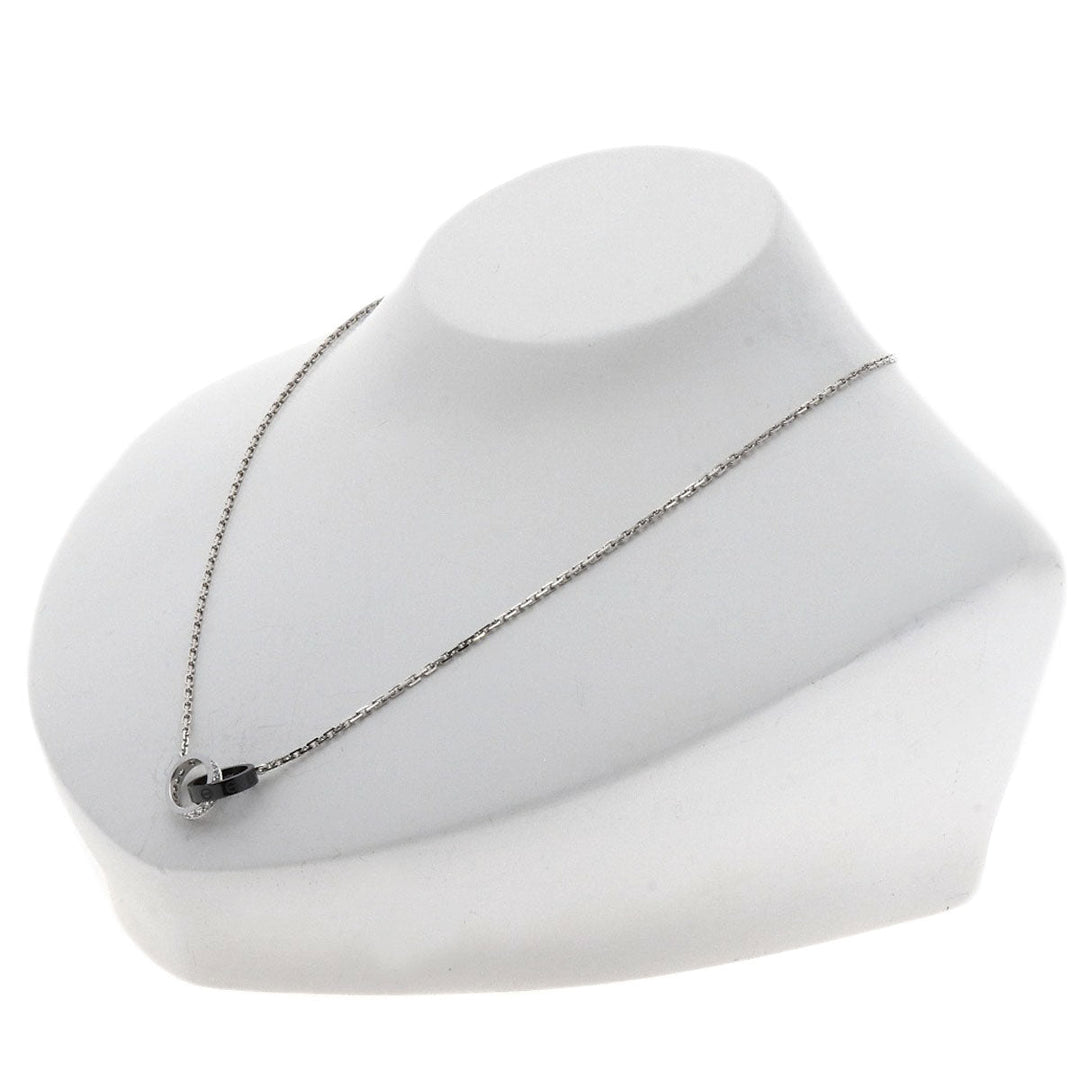 CARTIER Necklace K18WG Silver Baby love diamond
