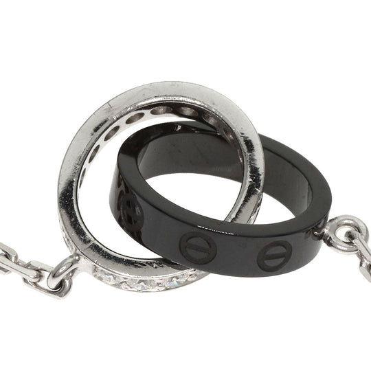 CARTIER Necklace K18WG Silver Baby love diamond