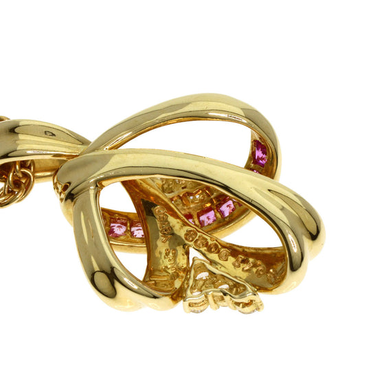 JUNE Necklace 18K Yellow Gold gold Pink sapphire diamond