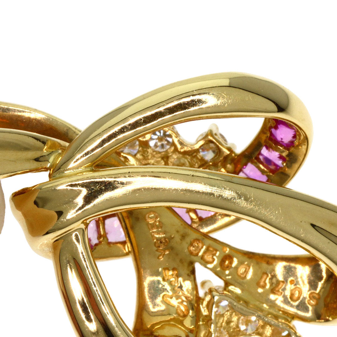 JUNE Necklace 18K Yellow Gold gold Pink sapphire diamond
