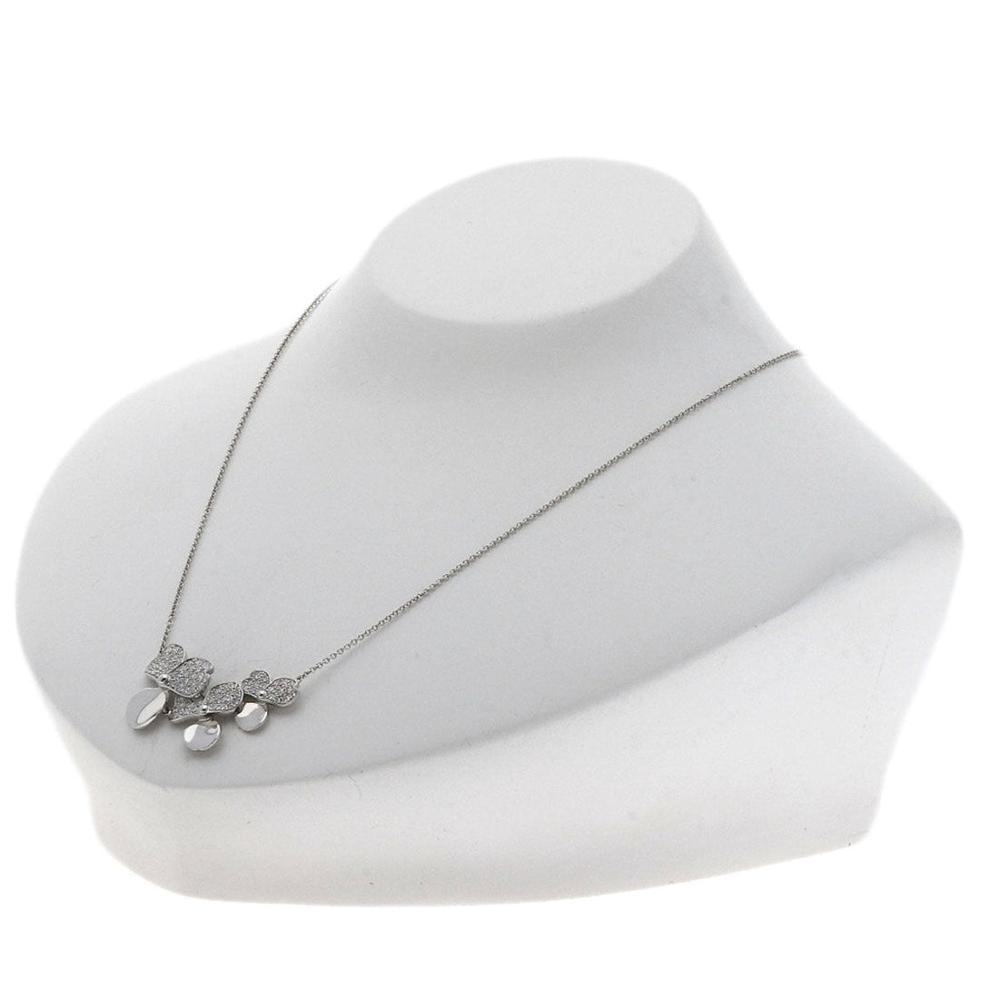 TIFFANY&Co. Necklace PT950 Silver Paper Flower 3 Cluster Diamond