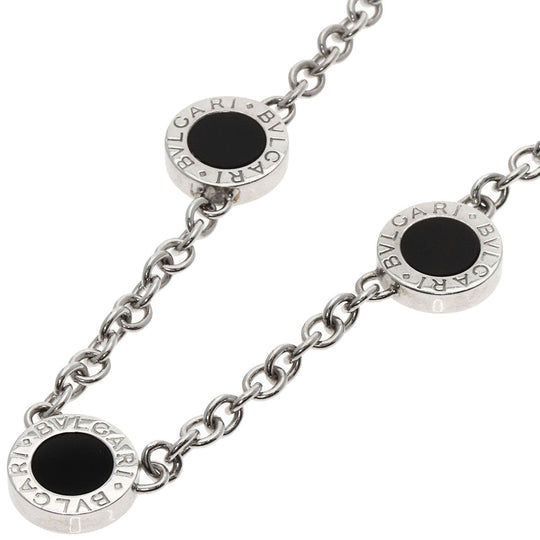 BVLGARI Necklace K18WG Silver Bulgari Bulgari Onyx Diamond