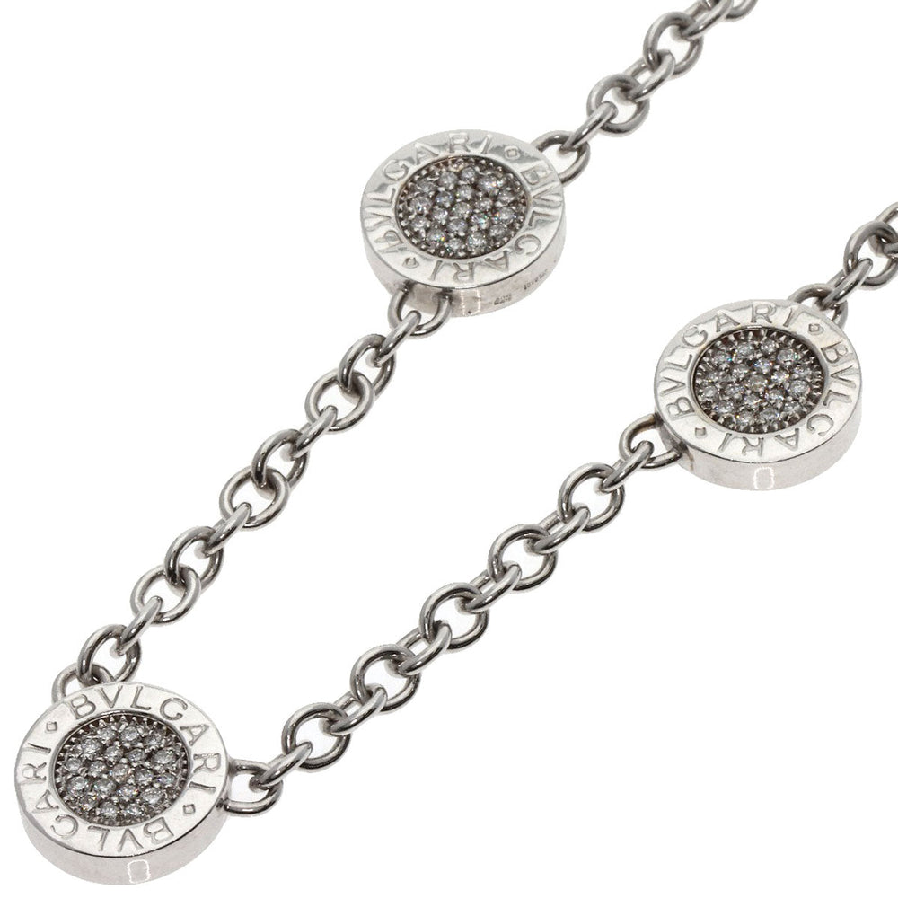 BVLGARI Necklace K18WG Silver Bulgari Bulgari Onyx Diamond