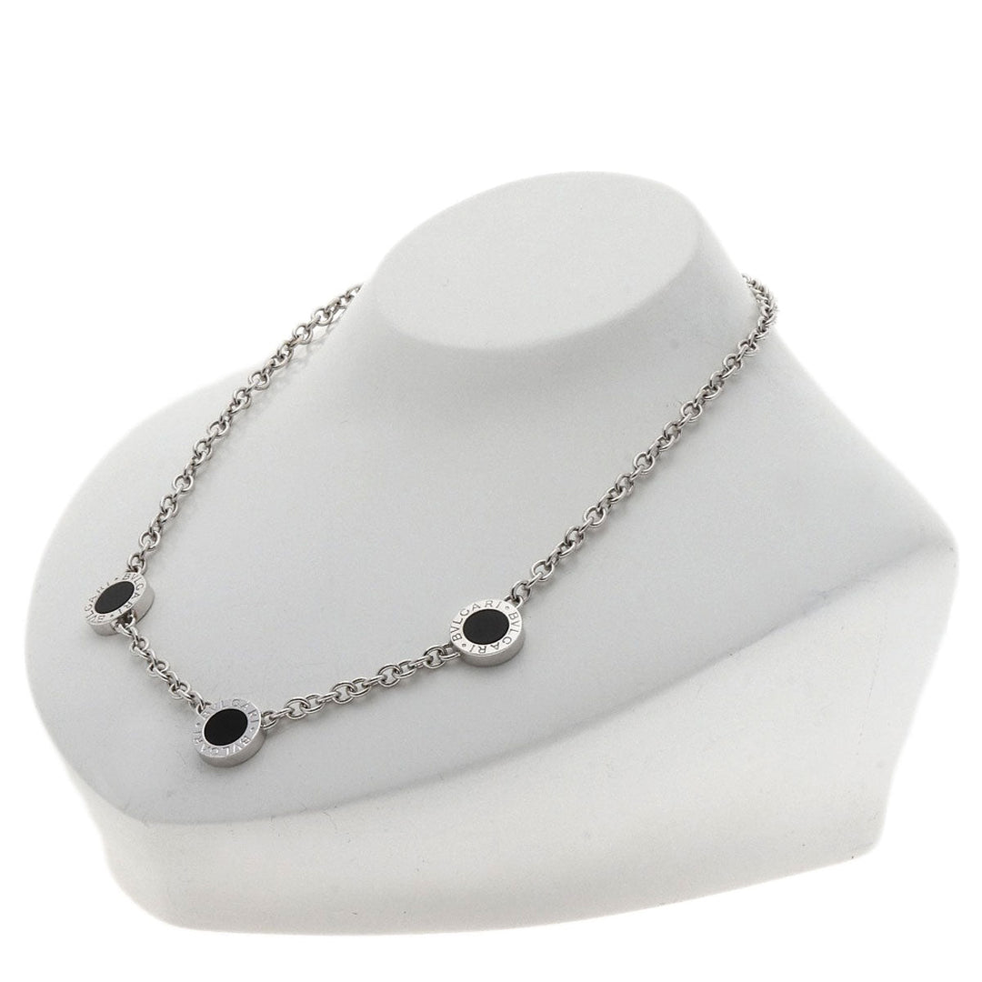 BVLGARI Necklace K18WG Silver Bulgari Bulgari Onyx Diamond
