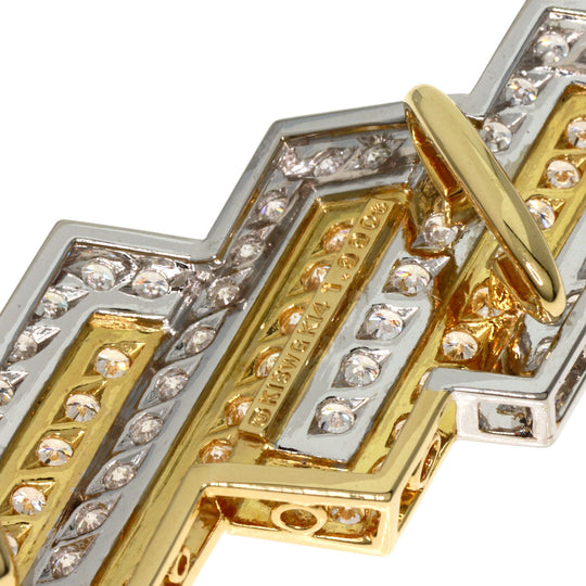 MIKIMOTO Obi closure K18WG , K14YG gold diamond Women Used Authentic