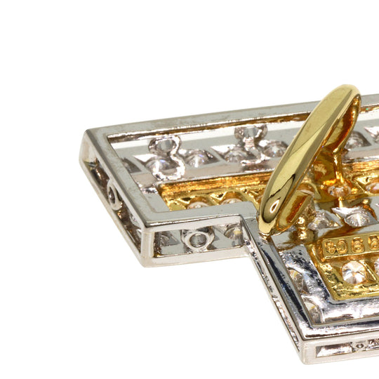 MIKIMOTO Obi closure K18WG , K14YG gold diamond Women Used Authentic