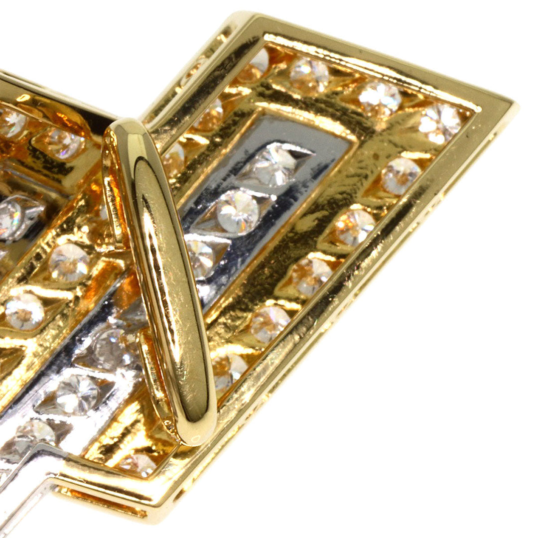 MIKIMOTO Obi closure K18WG , K14YG gold diamond Women Used Authentic