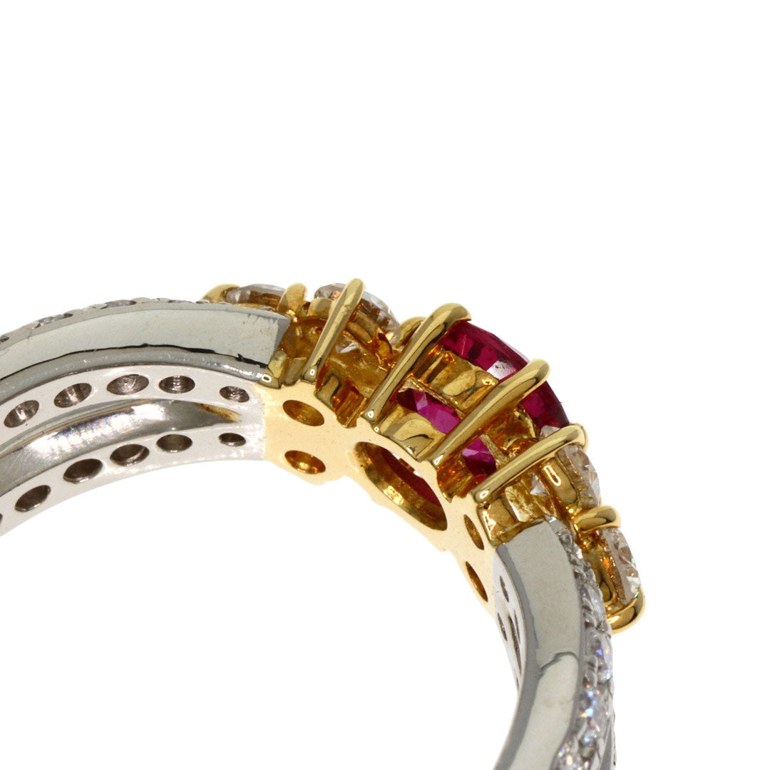 mila schon Ring PT900 , K18YG Silver Ruby diamond Women Used Authentic