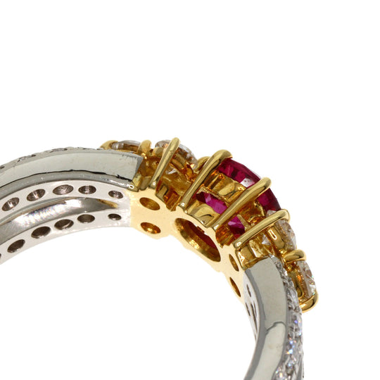 mila schon Ring PT900 , K18YG Silver Ruby diamond Women Used Authentic
