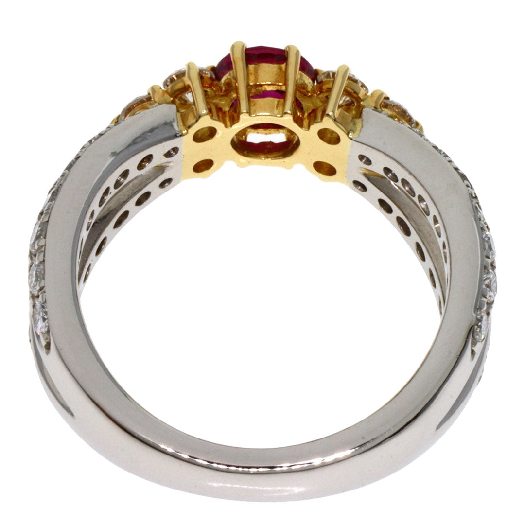 mila schon Ring PT900 , K18YG Silver Ruby diamond Women Used Authentic