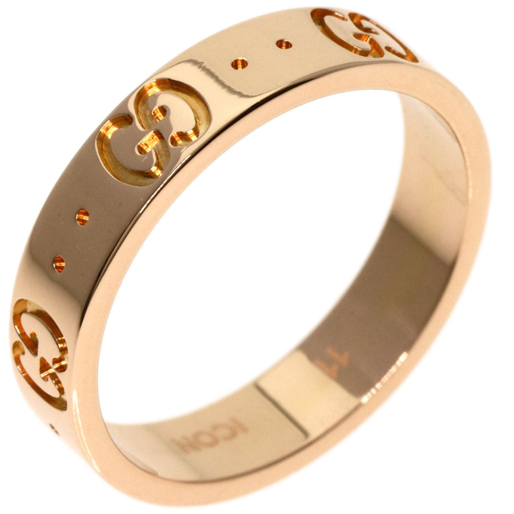 GUCCI Ring 18K Pink Gold gold icon Women Used Authentic