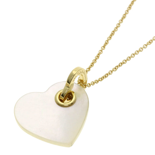 TIFFANY&Co. Necklace 18K Yellow Gold gold heart white shell