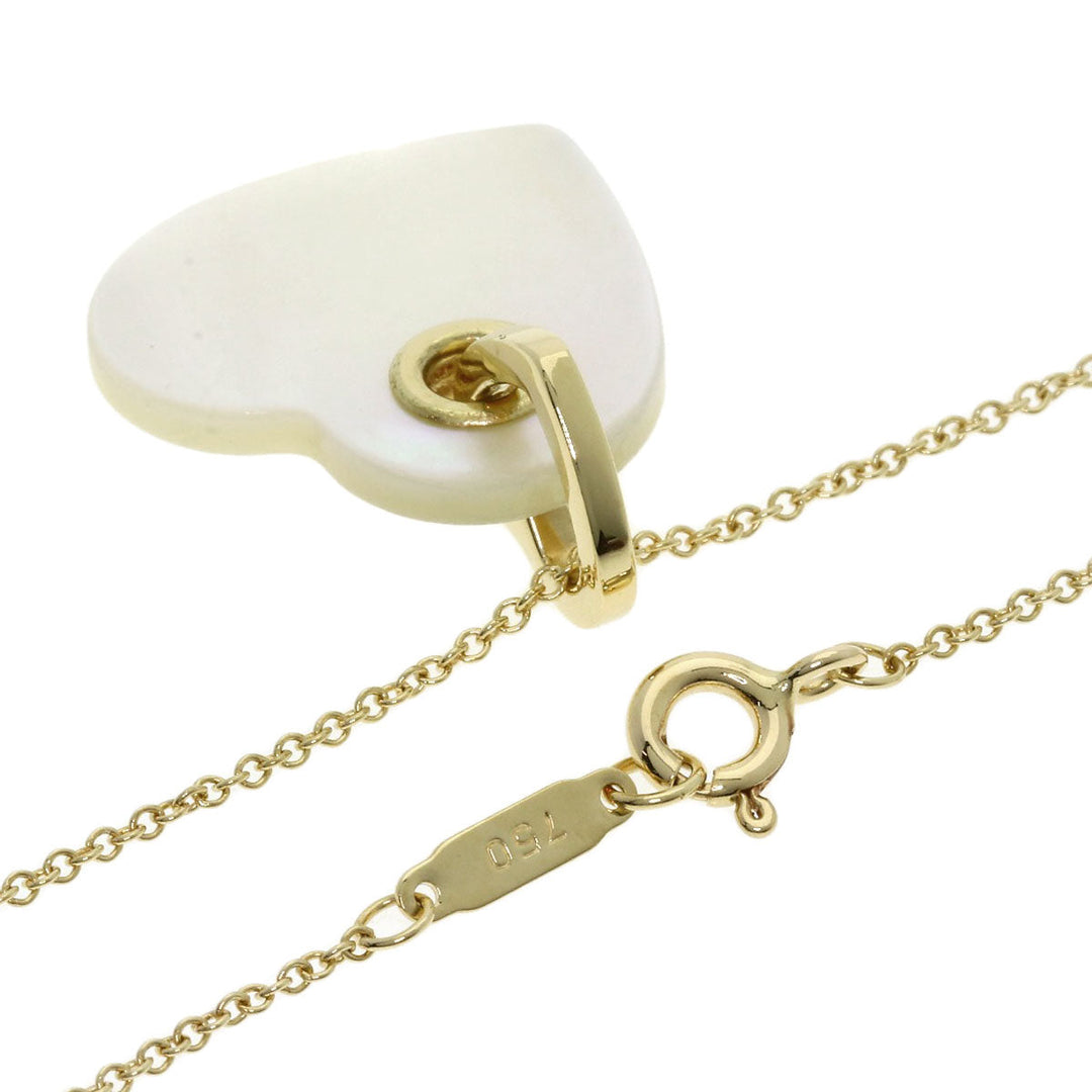 TIFFANY&Co. Necklace 18K Yellow Gold gold heart white shell