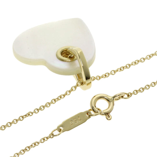 TIFFANY&Co. Necklace 18K Yellow Gold gold heart white shell