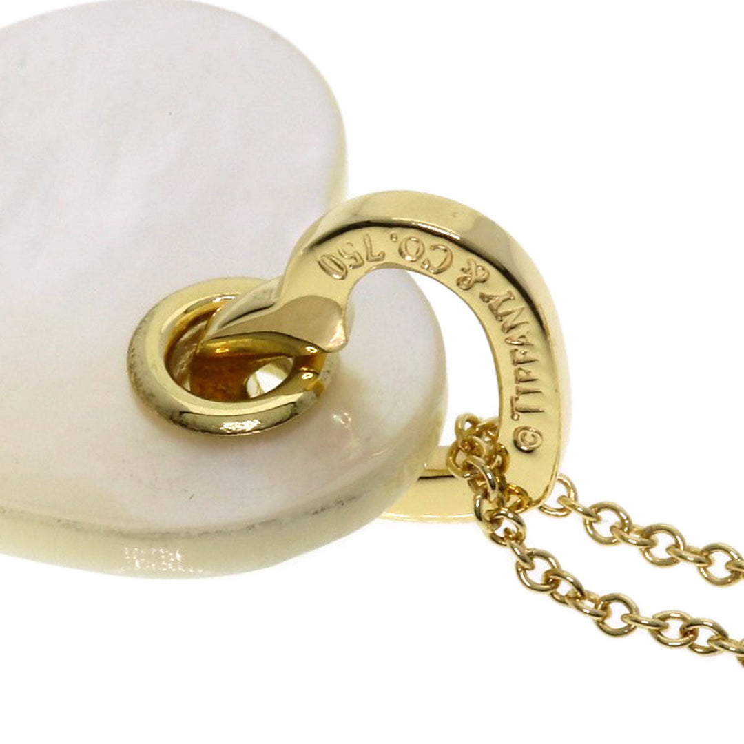 TIFFANY&Co. Necklace 18K Yellow Gold gold heart white shell