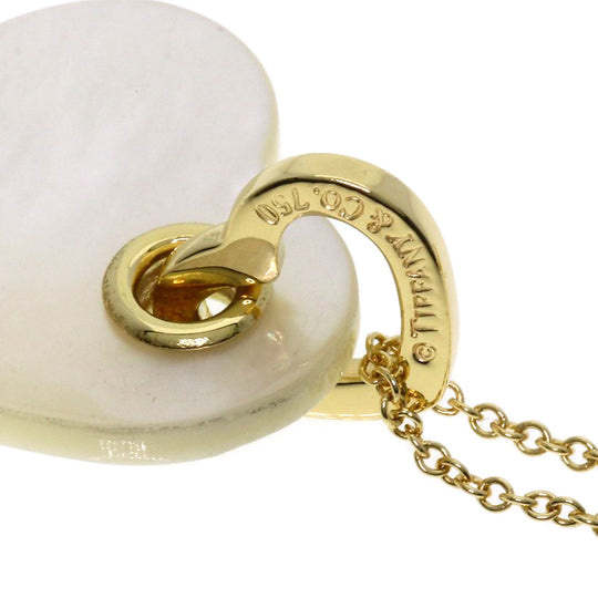 TIFFANY&Co. Necklace 18K Yellow Gold gold heart white shell