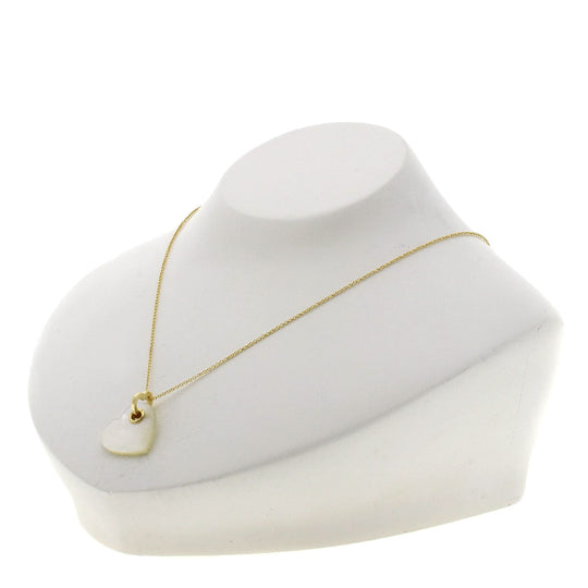 TIFFANY&Co. Necklace 18K Yellow Gold gold heart white shell