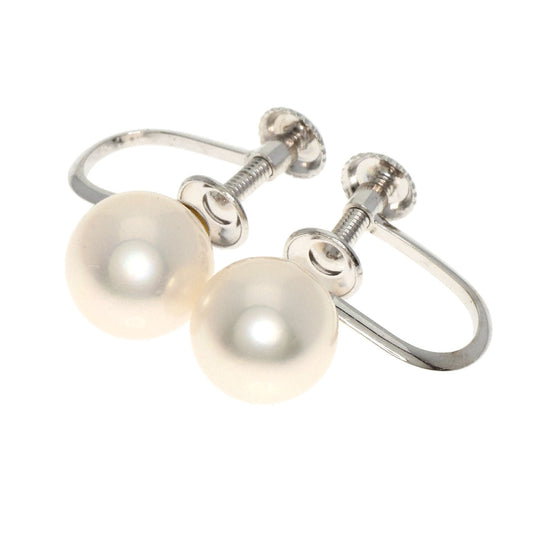 TASAKI Earring K14WG white Pearl Women Used Authentic