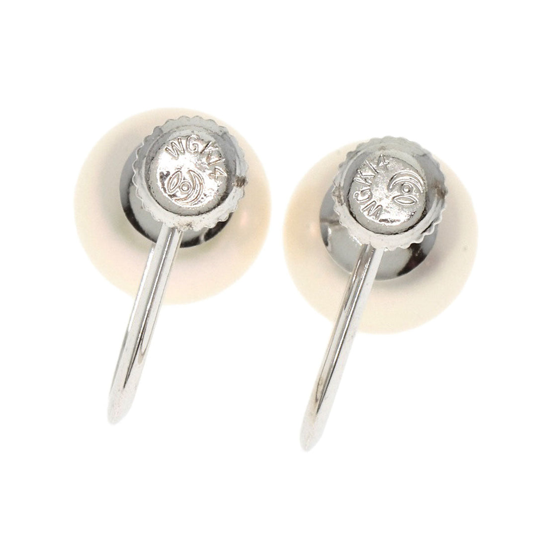 TASAKI Earring K14WG white Pearl Women Used Authentic