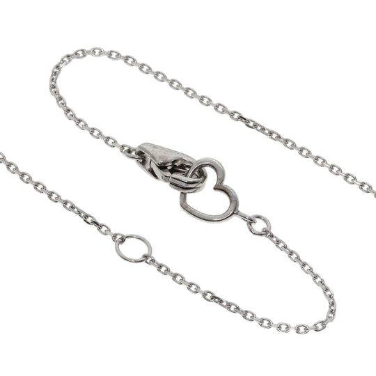 Ponte Vecchio Necklace K18WG Silver Flower Diamond Women Used Authentic