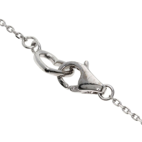 Ponte Vecchio Necklace K18WG Silver Flower Diamond Women Used Authentic