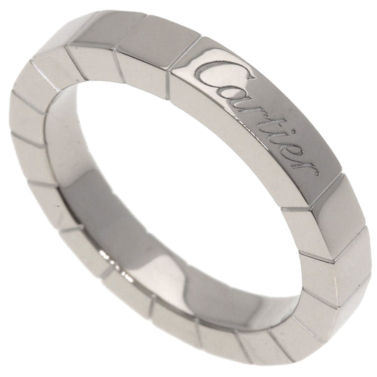 CARTIER Ring K18WG Silver Laniere # 48 Women Used Authentic