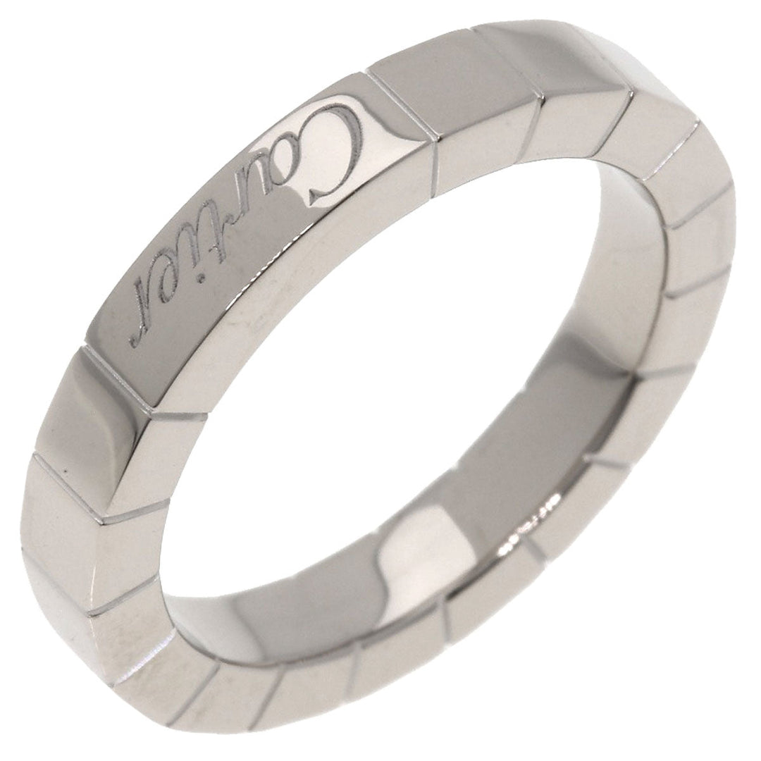 CARTIER Ring K18WG Silver Laniere # 48 Women Used Authentic