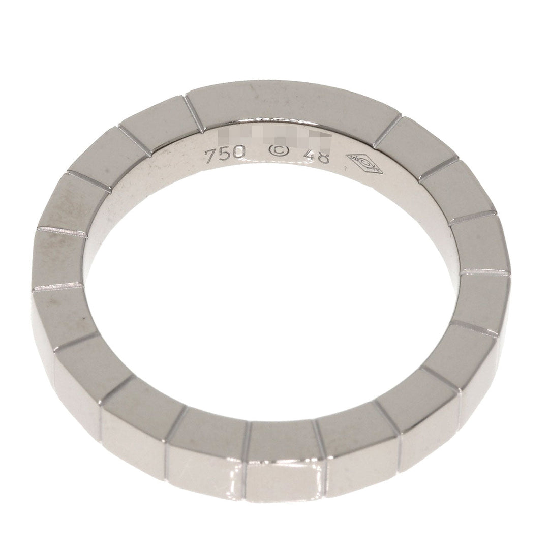 CARTIER Ring K18WG Silver Laniere # 48 Women Used Authentic