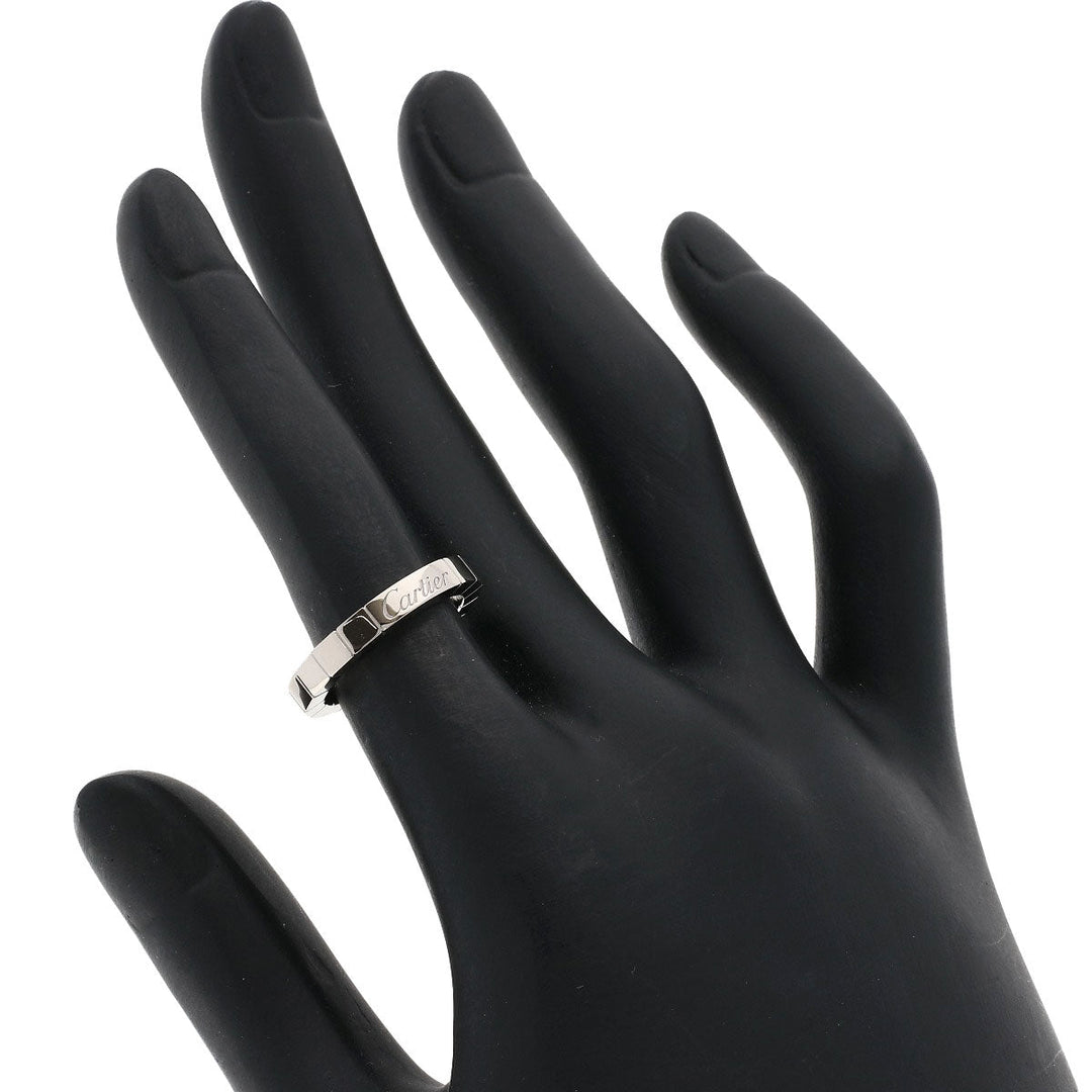 CARTIER Ring K18WG Silver Laniere # 48 Women Used Authentic