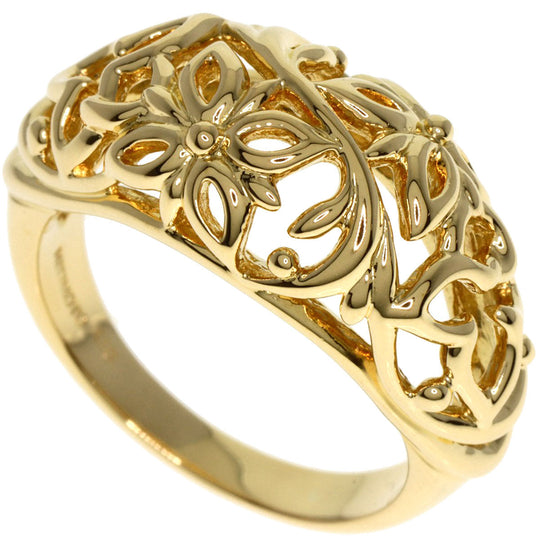 MIKIMOTO Ring 18K Yellow Gold gold Flower motif Women Used Authentic