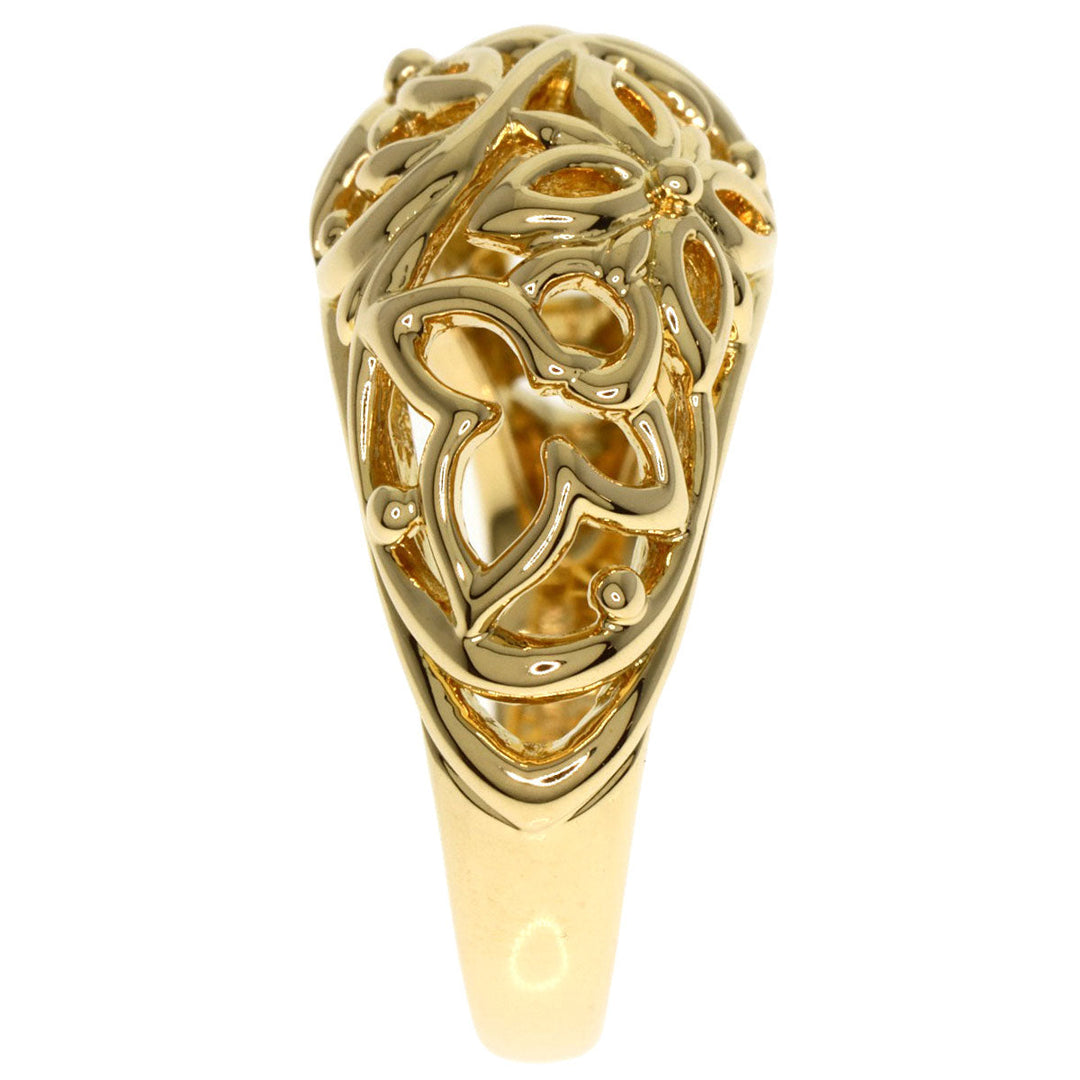 MIKIMOTO Ring 18K Yellow Gold gold Flower motif Women Used Authentic