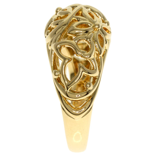 MIKIMOTO Ring 18K Yellow Gold gold Flower motif Women Used Authentic
