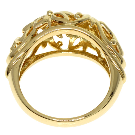 MIKIMOTO Ring 18K Yellow Gold gold Flower motif Women Used Authentic