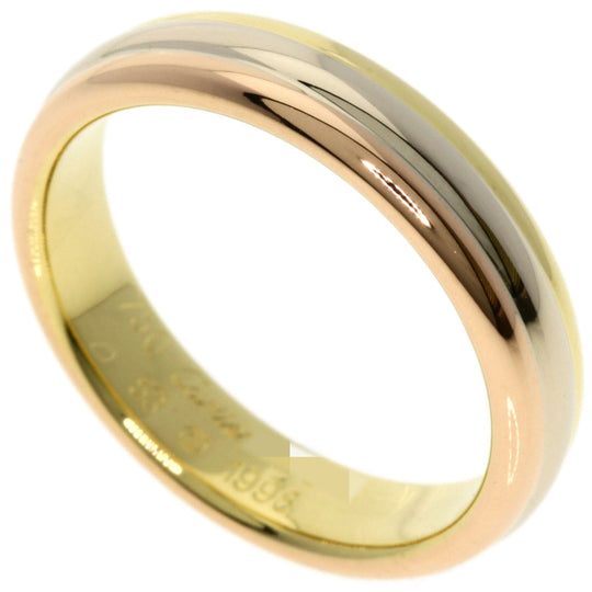 CARTIER Ring K18YG , K18WG , K18PG gold Louis Cartier Vendome Three Color #53 Women Used Authentic