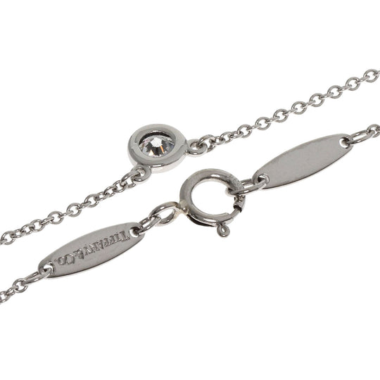 TIFFANY&Co. Necklace PT950 Silver By the yard 1P diamond
