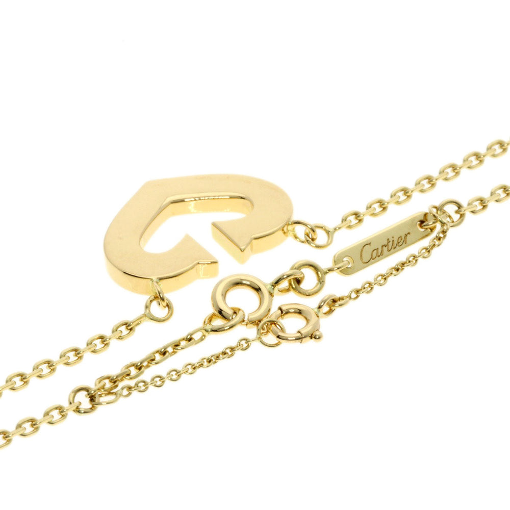 CARTIER Necklace 18K Yellow Gold gold C heart Women Used Authentic