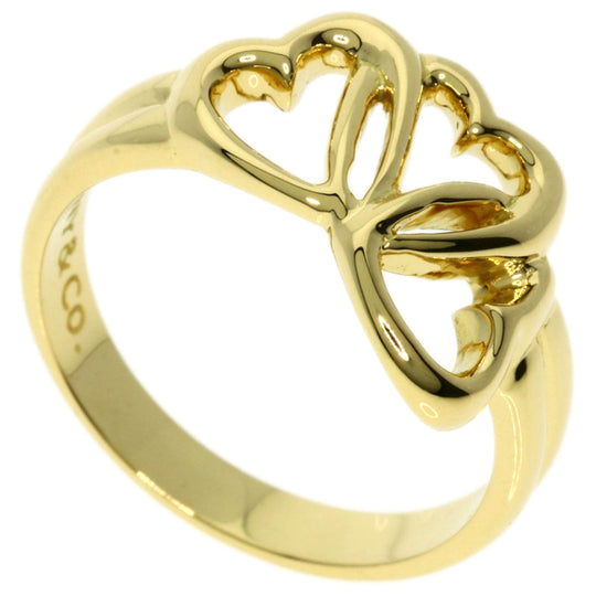 TIFFANY&Co. Ring 18K Yellow Gold gold Triple heart Women Used Authentic