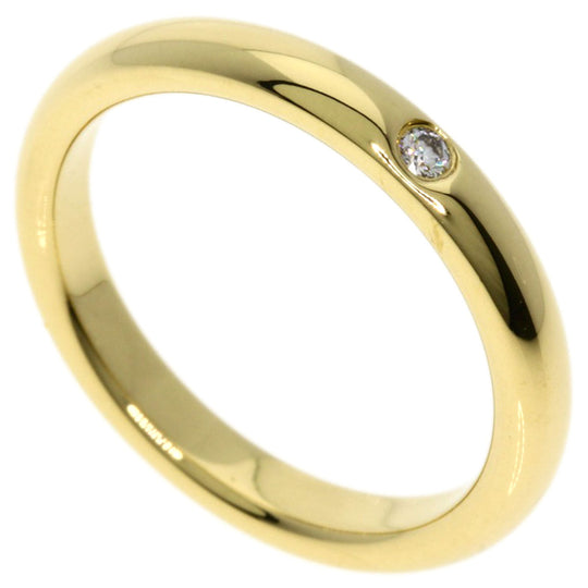 TIFFANY&Co. Ring 18K Yellow Gold gold Stacking Band 1P Diamond Women Used Authentic