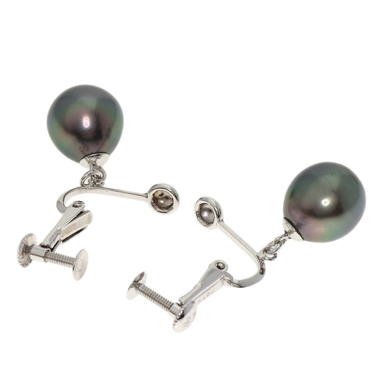 TIFFANY&Co. Earring K14WG Silver Black butterfly pearl Pearl